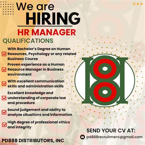 Pd888 Distributors, Inc. Human Resource .